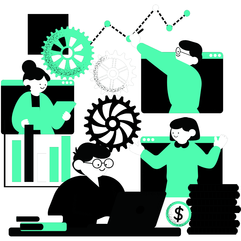 Editorial illustration representing AI integration and workflow automation