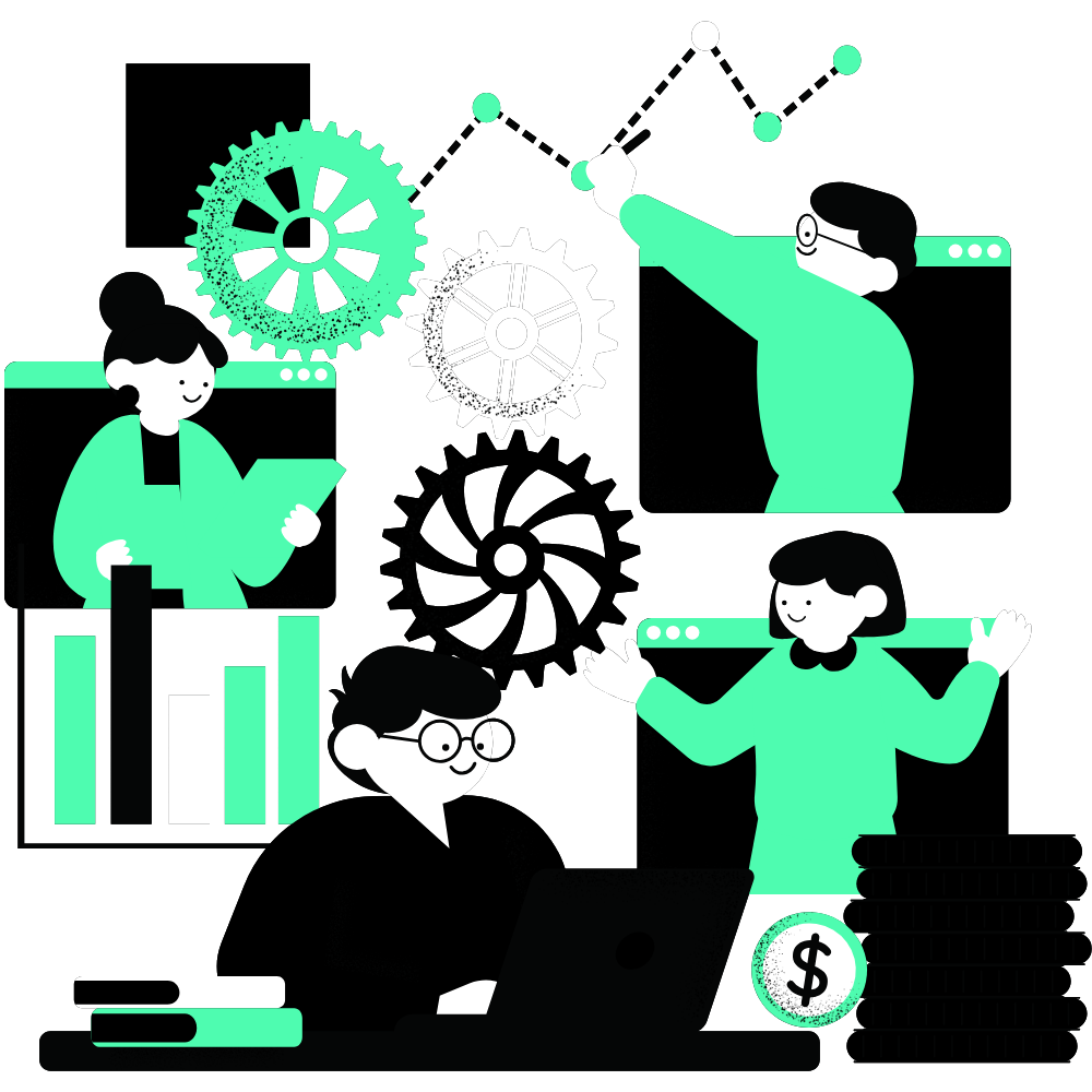Editorial illustration representing AI integration and workflow automation